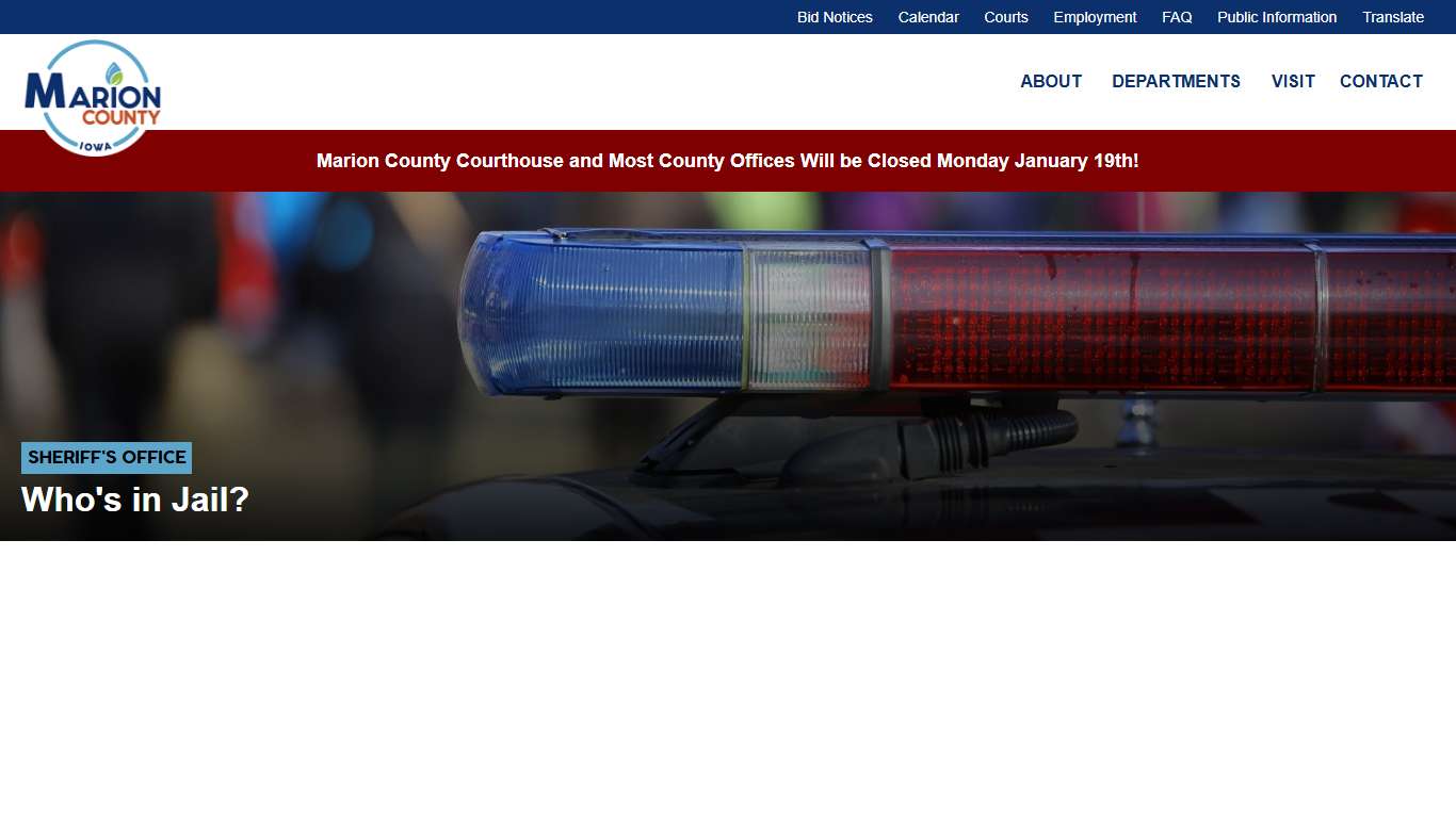 Who's in Jail? - Sheriff's Office - Marion County, Iowa